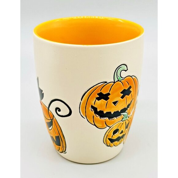 Spectrum Halloween Black Cat Pumpkins Jack O Lanterns Mug 5 inch 2024 - Picture 3 of 9
